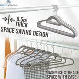 Deco Express Velvet Hangers, Space Saving Non Slip Coat Hangers for Clothes - 20 Pack