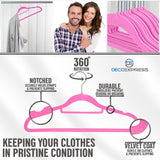 Deco Express Velvet Hangers, Space Saving Non Slip Coat Hangers for Clothes - 20 Pack