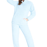 CityComfort Ladies Pyjamas, Nightwear Fleece Pyjamas for Women 2 Piece Fluffy Fleece Loungewear Set, Soft Warm Fleece Pyjamas Women and Teens