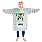 CityComfort Fleece Hoodie Blanket for Kids and Teenagers - Grey/Green - Get Trend