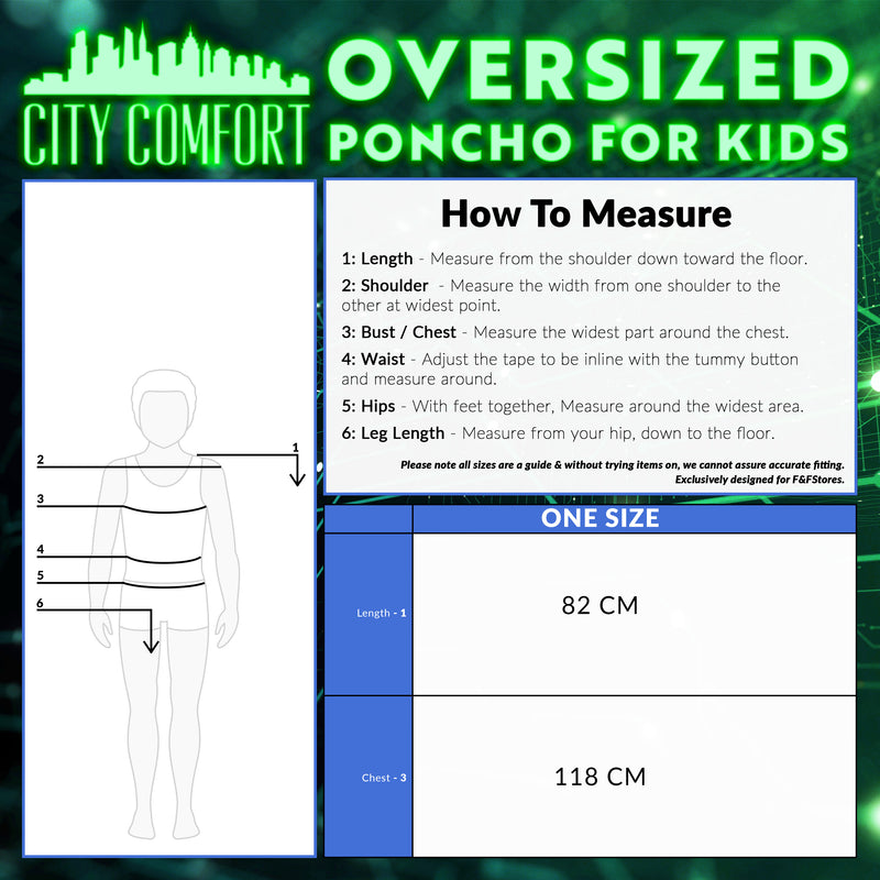 CityComfort Fleece Hoodie Blanket for Kids and Teenagers - Grey/Green