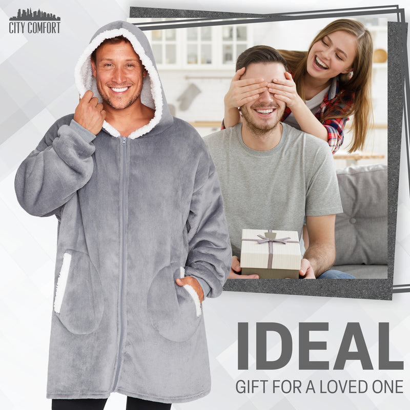 CityComfort Blanket Hoodie for Adults and Teenagers