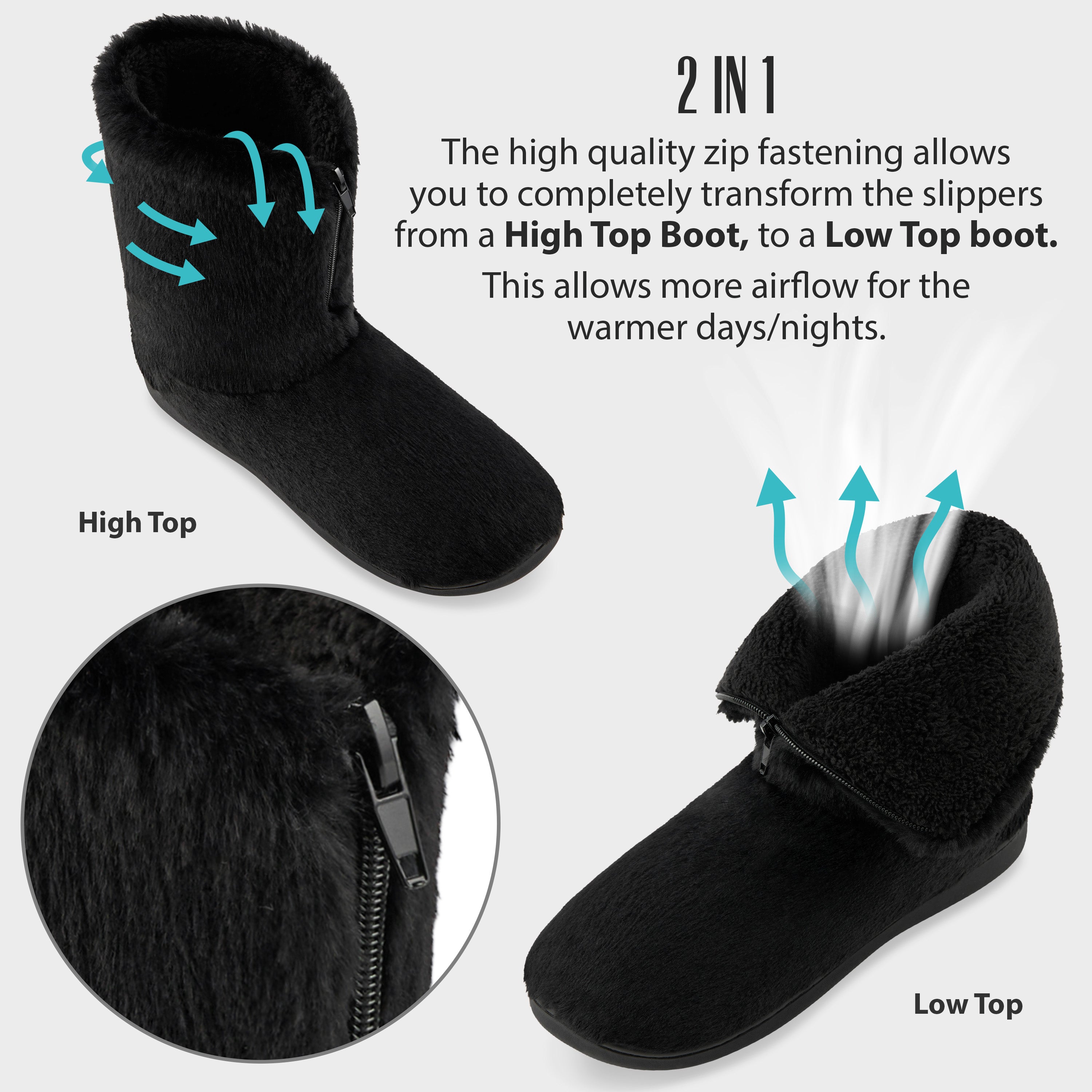 CityComfort Womens Slippers - Fluffy Boot Slippers - Get Trend