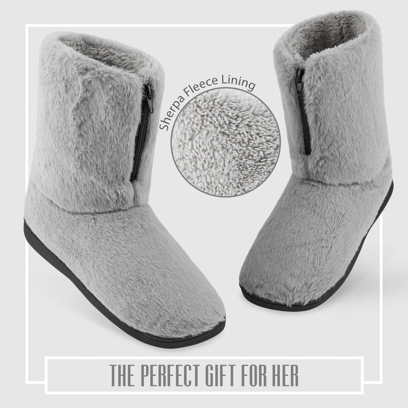 CityComfort Womens Slippers - Fluffy Boot Slippers