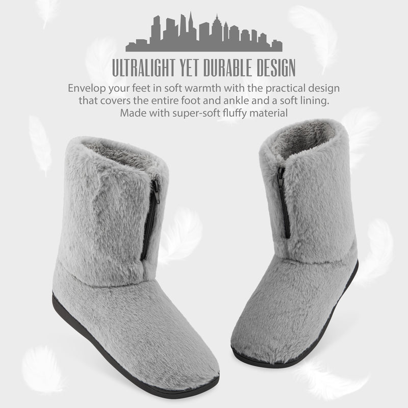 CityComfort Womens Slippers - Fluffy Boot Slippers - Get Trend
