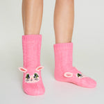 CityComfort Fluffy Socks for Women - PINK BUNNY - Get Trend