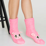 CityComfort Fluffy Socks for Women - PINK BUNNY - Get Trend