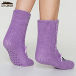 CityComfort Fluffy Socks for Women - PURPLE CAT - Get Trend