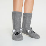 CityComfort Fluffy Socks for Women - GRAY KOALA - Get Trend