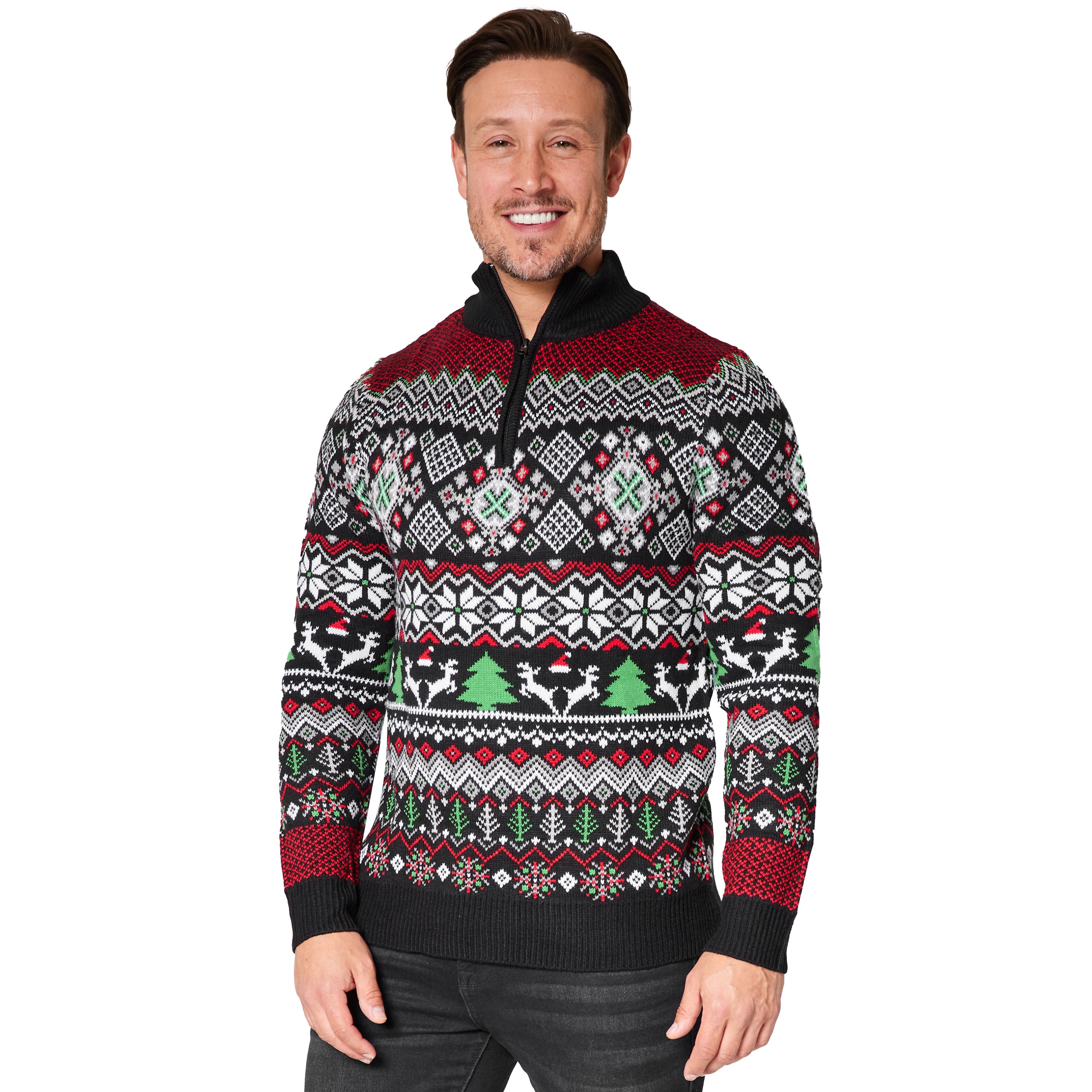 Christmas Jumpers for Men - Black/Multi - Get Trend