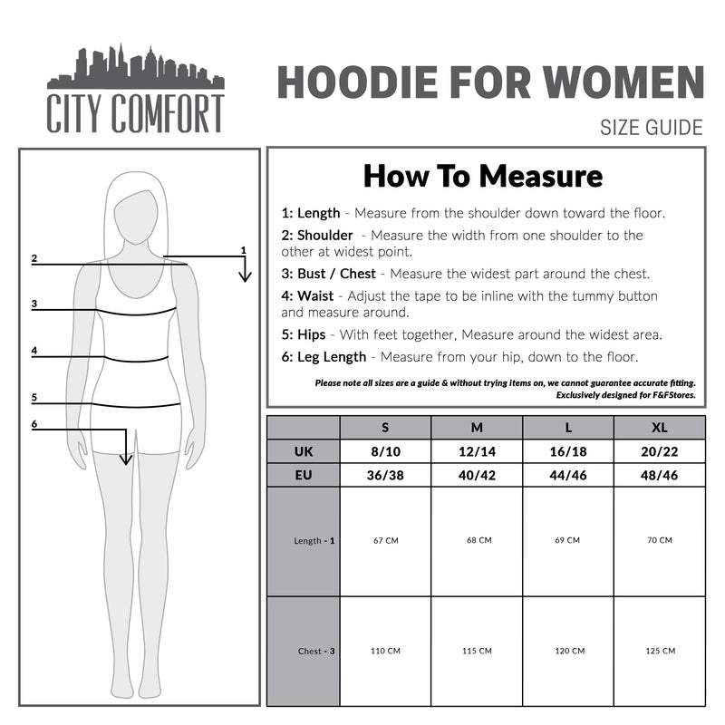 CityComfort Hoodies for Women - Fleece Hoodie for Women
