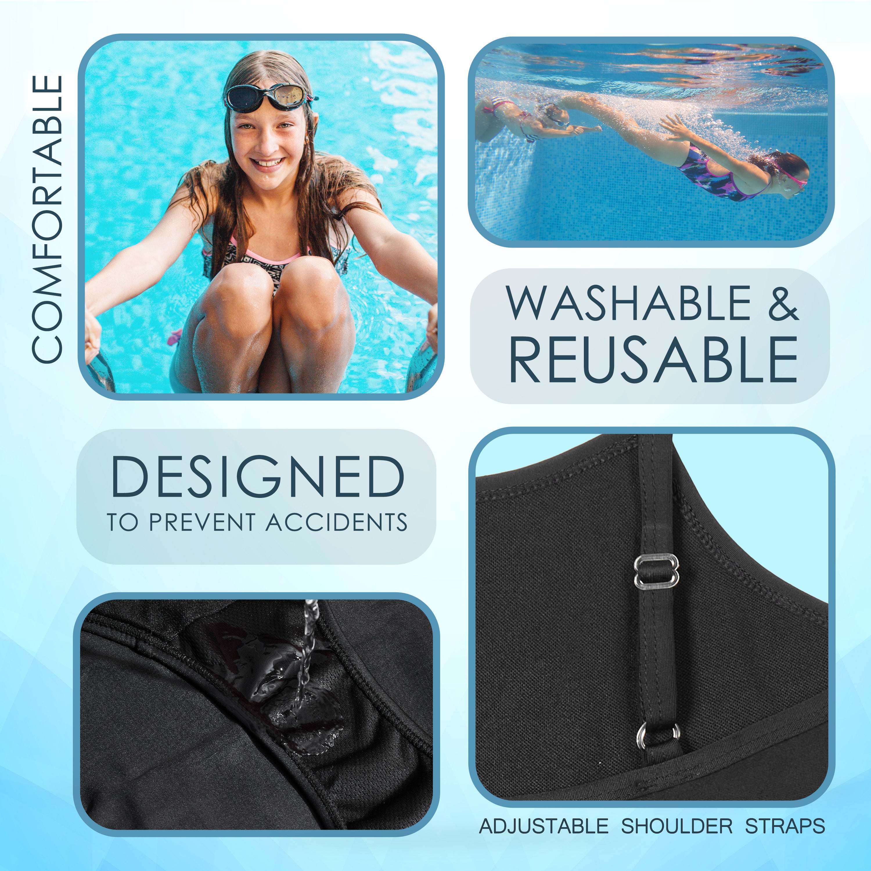 CityComfort Girls Swimming Costume One Piece Period Swimwear - Get Trend