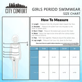 CityComfort Girls Swimming Costume One Piece Period Swimwear - Get Trend