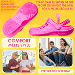 CityComfort Clogs for Women Garden Shoes Tie Dye Summer Slip On with Strap for Beach Pool Indoor Outdoor Holiday Essentials - Get Trend