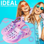 CityComfort Clogs for Women Garden Shoes Tie Dye Summer Slip On with Strap for Beach Pool Indoor Outdoor Holiday Essentials - Get Trend