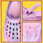 CityComfort Clogs for Women Garden Shoes Tie Dye Summer Slip On with Strap for Beach Pool Indoor Outdoor Holiday Essentials - Get Trend
