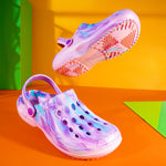 CityComfort Clogs for Women Garden Shoes Tie Dye Summer Slip On with Strap for Beach Pool Indoor Outdoor Holiday Essentials - Get Trend