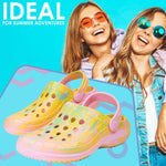 CityComfort Clogs for Women Garden Shoes Tie Dye Summer Slip On with Strap for Beach Pool Indoor Outdoor Holiday Essentials - Get Trend
