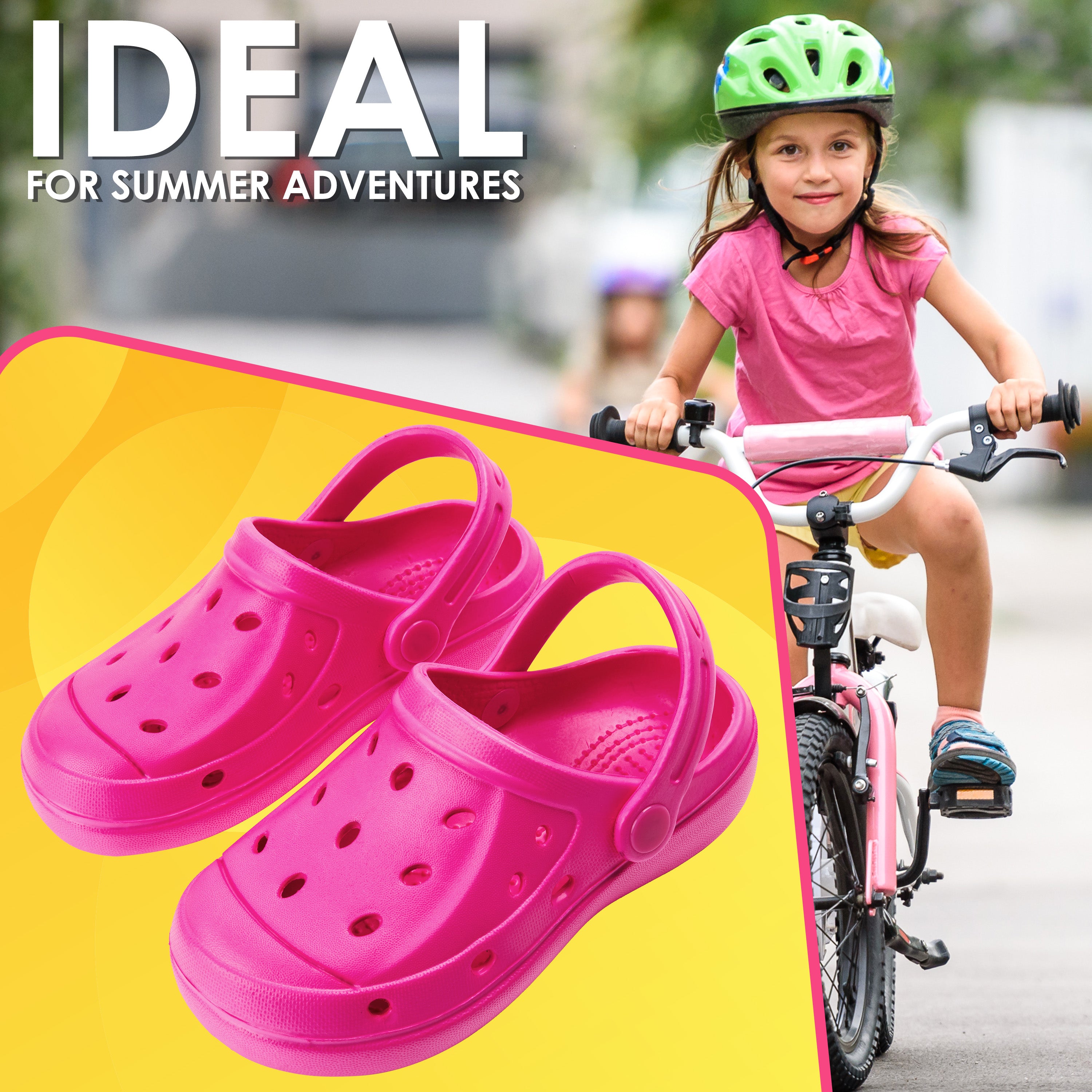 CityComfort Clogs for Girls Garden Shoes Tie Dye Summer Slip On with Strap for Beach Pool Indoor Outdoor Holiday Essentials - Get Trend