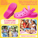 CityComfort Clogs for Girls Garden Shoes Tie Dye Summer Slip On with Strap for Beach Pool Indoor Outdoor Holiday Essentials - Get Trend