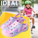 CityComfort Clogs for Girls Garden Shoes Tie Dye Summer Slip On with Strap for Beach Pool Indoor Outdoor Holiday Essentials - Get Trend
