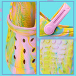 CityComfort Clogs for Girls Garden Shoes Tie Dye Summer Slip On with Strap for Beach Pool Indoor Outdoor Holiday Essentials - Get Trend
