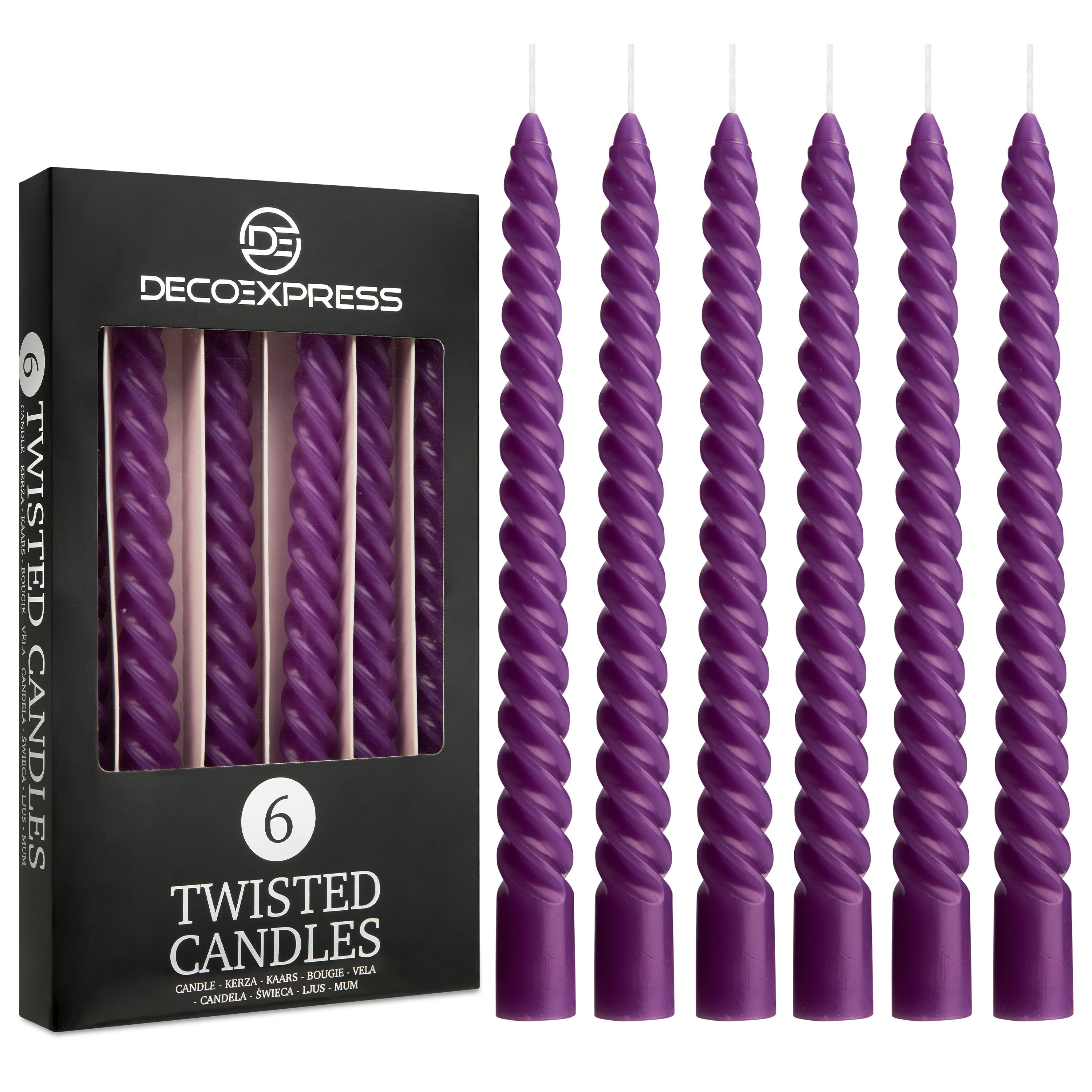 Dinner Candles - Pack of 6 Twisted Candles - Get Trend