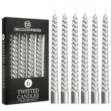 Dinner Candles - Pack of 6 Twisted Candles - Get Trend