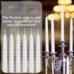 DECO EXPRESS Dinner Candles Pack of 3 or 6 Twisted Non Drip Coloured Spiral Candles Long Lasting 6 hours Burn Non Scented (White, Pack of 6) - Get Trend