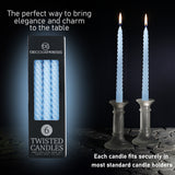 Dinner Candles - Pack of 6 Twisted Candles