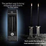 Dinner Candles - Pack of 6 Twisted Candles