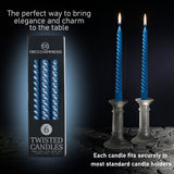 Dinner Candles - Pack of 6 Twisted Candles