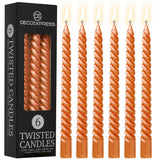 Dinner Candles - Pack of 6 Twisted Candles