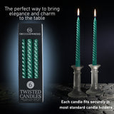 Dinner Candles - Pack of 6 Twisted Candles