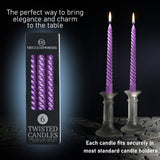 Dinner Candles - Pack of 6 Twisted Candles