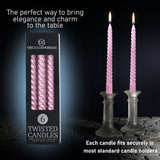 Dinner Candles - Pack of 6 Twisted Candles