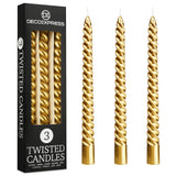 Dinner Candles - Pack of 3 Twisted Candles - Get Trend