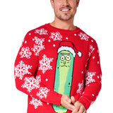 RICK AND MORTY Mens Christmas Jumper, Warm Funny Xmas Sweater - Mens Gifts