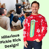 RICK AND MORTY Mens Christmas Jumper, Warm Funny Xmas Sweater - Mens Gifts