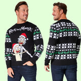 Rick and Morty Mens Christmas Jumper, Warm Funny Xmas Sweater - Mens Gifts