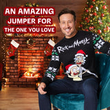 RICK AND MORTY Mens Christmas Jumper, Warm Funny Xmas Sweater - Mens Gifts
