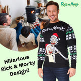 Rick and Morty Mens Christmas Jumper, Warm Funny Xmas Sweater - Mens Gifts