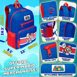 Super Mario Backpack for Kids Boys School Bag Tweens Gamer Rucksack