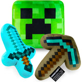 Minecraft Soft Toy 3pcs Plushie Cushion Set Creeper Stuffed Toy Kids Teenagers, Bedroom Accessories 3D Soft Toy Decorative Stuffed Collectibles Gifts for Gamers - Get Trend