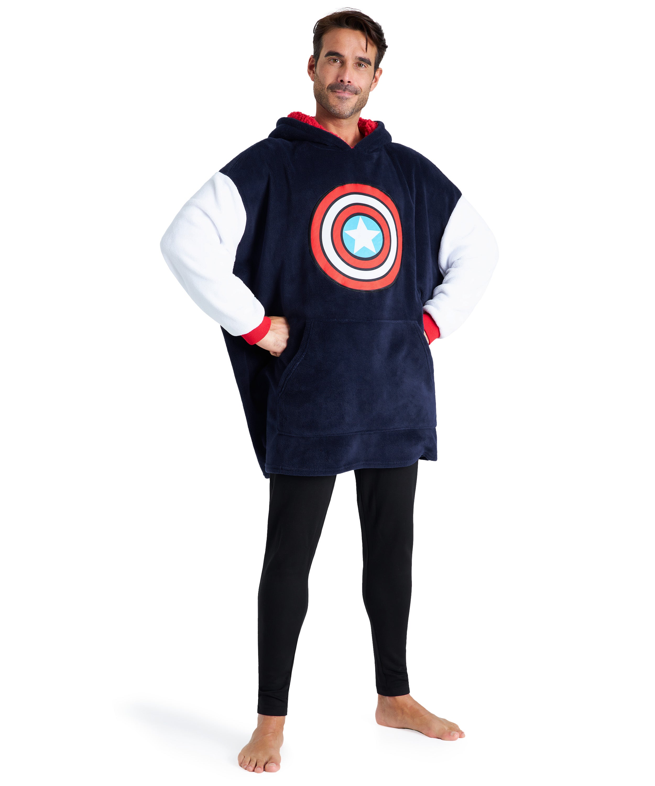 Marvel Oversized Hoodie Blanket for Men - Captain America - Get Trend