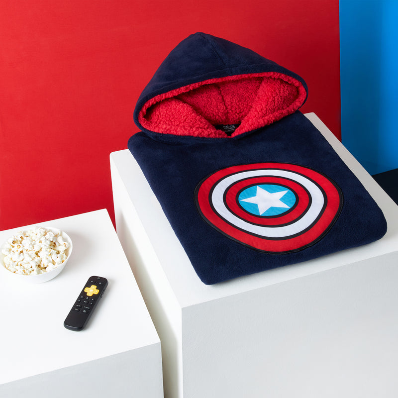 Marvel Oversized Hoodie Blanket for Men - Captain America - Get Trend