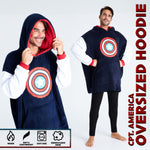 Marvel Oversized Hoodie Blanket for Men - Captain America - Get Trend