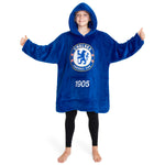 Chelsea FC Oversized Hoodie Blanket for Boys, Football Gifts for Boys (Blue) - Get Trend