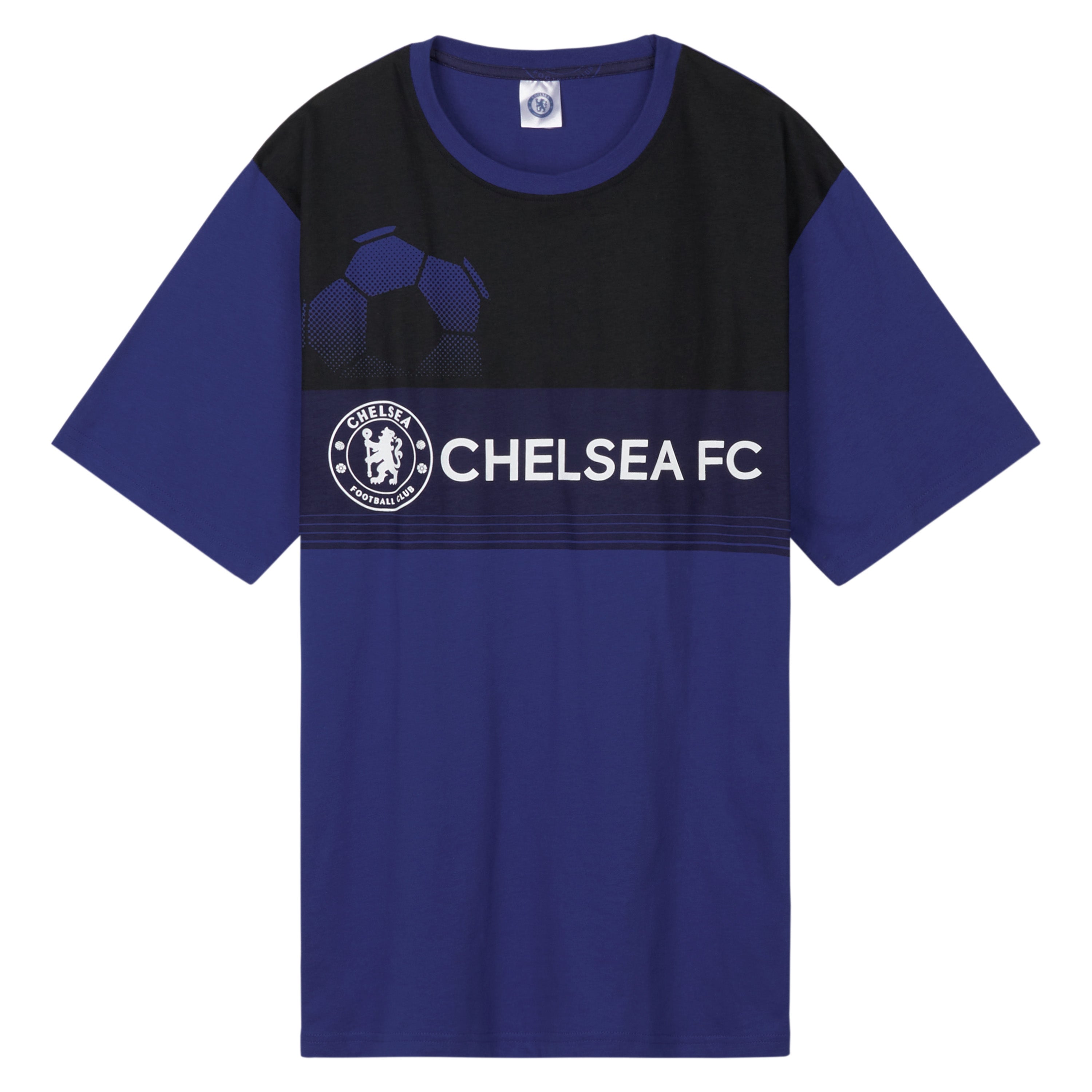 Chelsea Mens Pyjamas Set, 2 Piece T-Shirt and Short PJs - Navy/Black - Get Trend