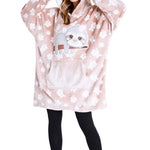 CityComfort Oversized Blanket Hoodie for Women Men and Teens, Fleece Wearable Blanke - Get Trend